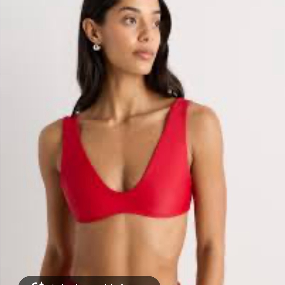Quincy Italian Plunge Bikini Top Women Size XS NWT